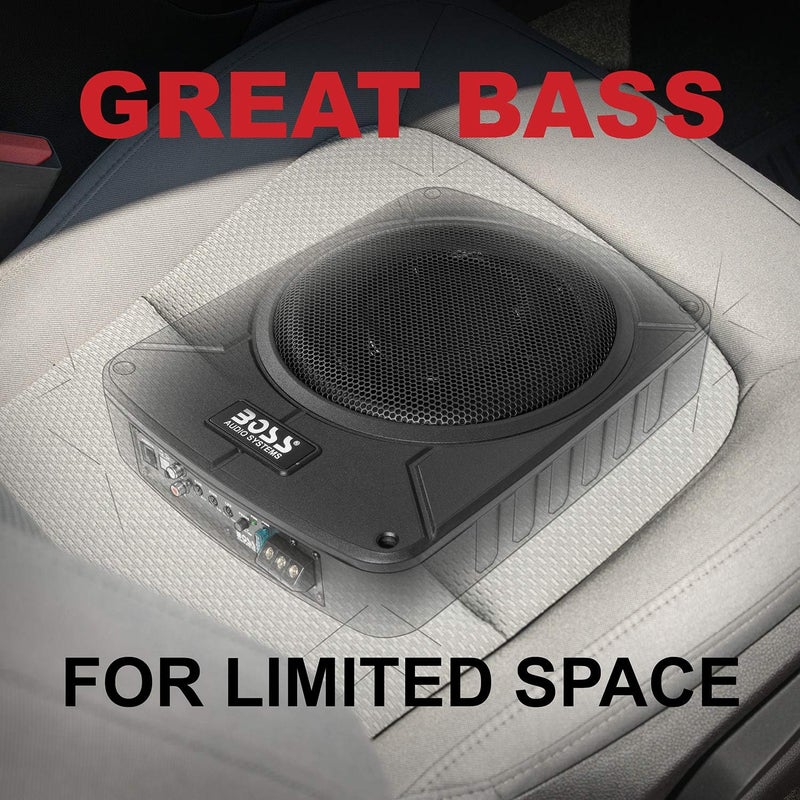BOSS AUDIO SYSTEMS مضخم الصوت BOSS Audio Systems BAB10 - 1200 وات أقصى طاقة، مضخم صوت منخفض الارتفاع، 10 بوصة مع جهاز تحكم عن بعد - Image 2